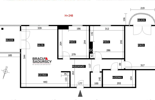 SŁONECZNE, 4-POKOJOWE Z DWOMA BALKONAMI
