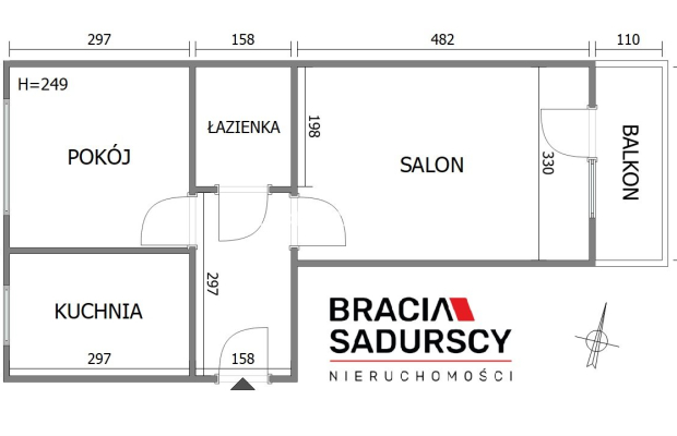 Jasne 2 pok z balkonem ul. Jerzmanowskiego. 