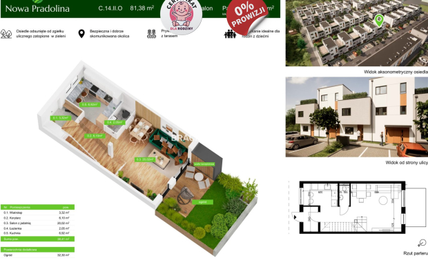 Nowa Pradolina mieszkaniez 2 poziomowe