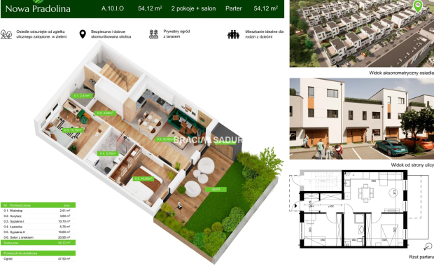 Nowa Pradolina mieszkanie z ogródkiem