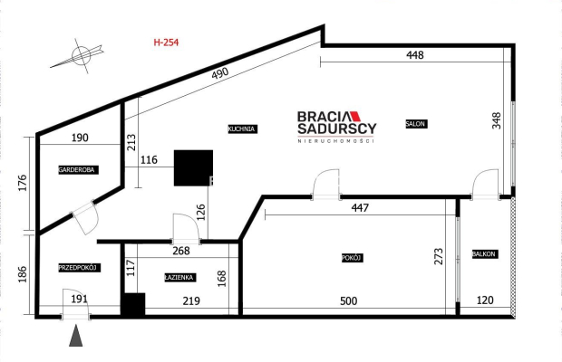Nowoczesne 2-pokojowe mieszkanie 60 m² 
