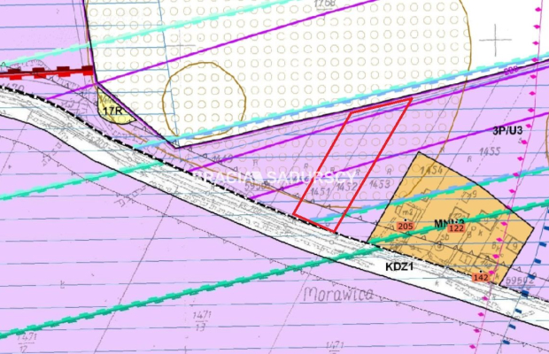 Działka produkcyjno – usługowa w Morawicy