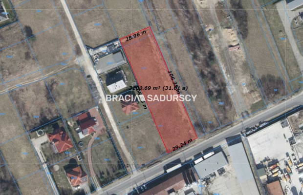  Brzesko, ulica Szczepanowska, działka  3088 m2