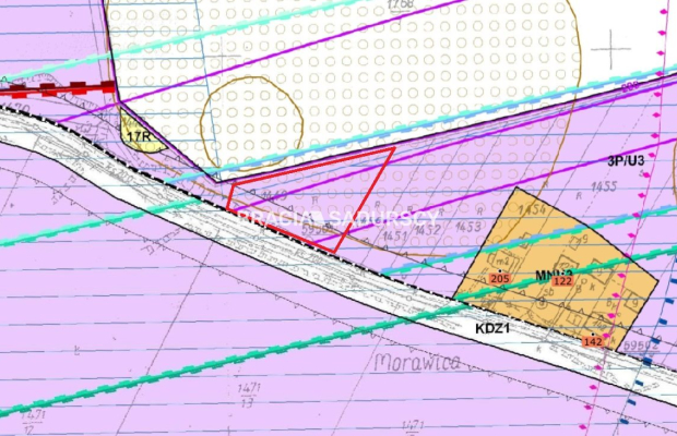 Działka produkcyjno – usługowa w Morawicy