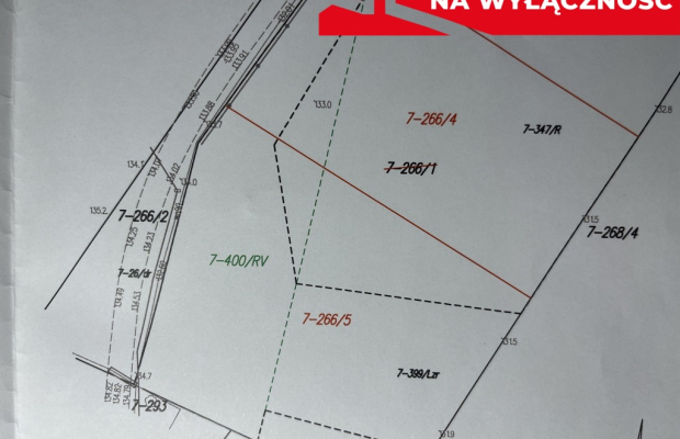Działka budowla 3117 m2 w Kowali gm. Puławy.