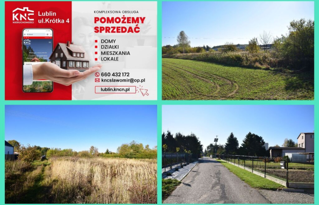 Działka budowlana, media 100 % blisko Świdnika.