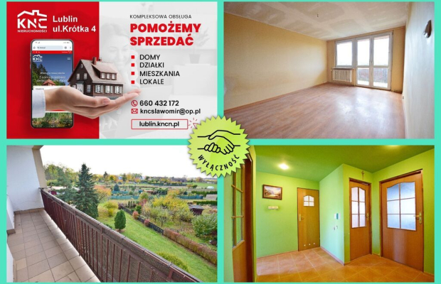 Blisko Nałęczowa, 3 pokoje z garażem i działką.