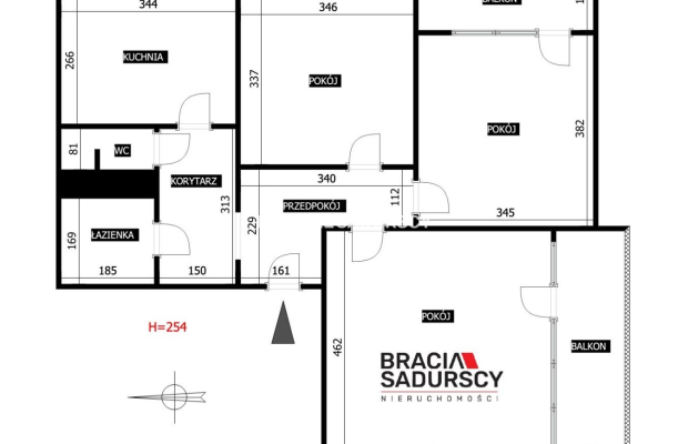 3niezalezne pokoje/2 balkony/2.piętro/do remontu