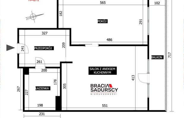 Lea Residence, 2 pokoje, 52 m², balkon z widokiem