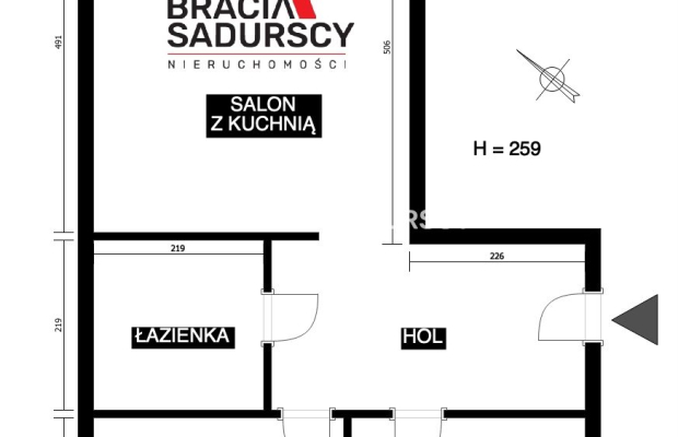 Mieszkanie 3-pok. z klimatyzacją – 63 m², Kalwaria