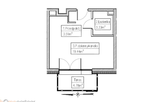 Gotowa kawalerka z możliwością wydzielenia sypialni