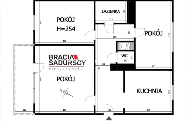 Grzegórzki-3 pok, oddzielna kuchnia