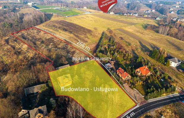 Działka inwestycyjna 1,3 ha, mpzp bliźniaki, media