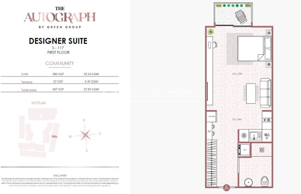 Na sprzedaż w pełni umeblowane studio o pow. 37,35 m2 na inwestycji znajdującej się 15 minut od Dubai Marina - centrum łączącym
