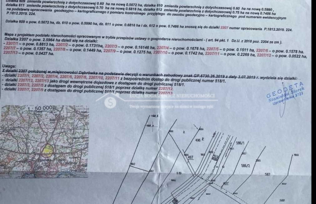 Na sprzedaż działka budowlana o pow. 41 064  m2. W dobrej lokalizacji drogi powiatowej prowadzącej na Nisko, Stalową Wolę.  

 