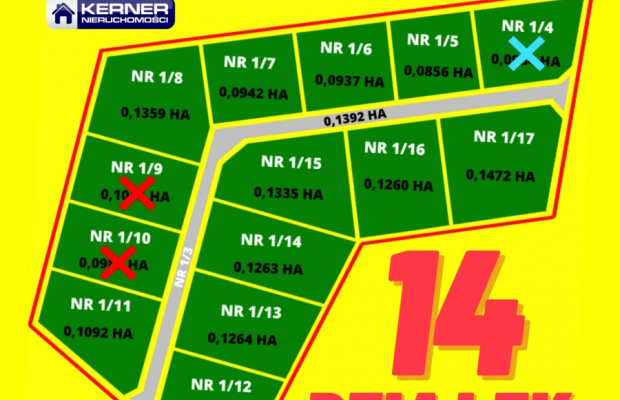 Działka 1/5 w kompleksie 14 działek z WZ