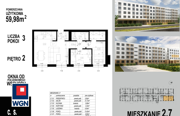 Głogów, mieszkanie, 3 pokoje, winda, 59,98 m2, sprzedam, 425858 zł.  
  
KUPUJĄCY NIE PŁACI PROWIZJI!  
OFERTA BEZPOŚREDNIO OD 