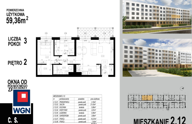Głogów, mieszkanie, 3 pokoje, balkon, winda, 59,36 m2, sprzedam, 421456 zł.  
  
KUPUJĄCY NIE PŁACI PROWIZJI!  
OFERTA BEZPOŚRE