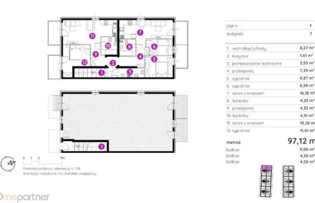 Energooszczędne mieszkanie z 3 balkonami-Jagodno!