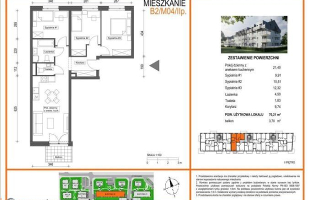 MIESZKANIE 4 POK. Z BALKONEM PRZY PARKU