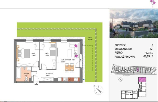 Mieszkanie, ogródek, komórka i parking w cenie!