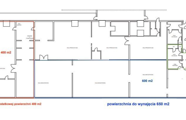 Powierzchnia produkcyjno-magazynowa 650 m2