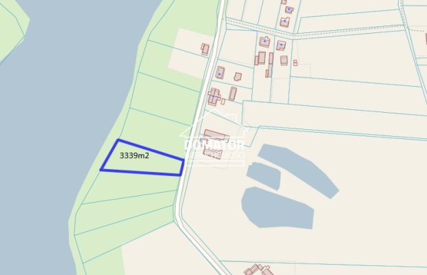 Działka z linią brzegową jeziora 4200 m2!