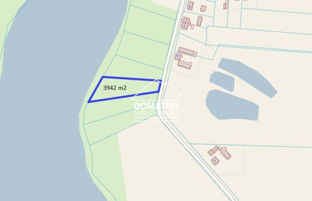 Działka z linią brzegową jeziora 4200 m2!