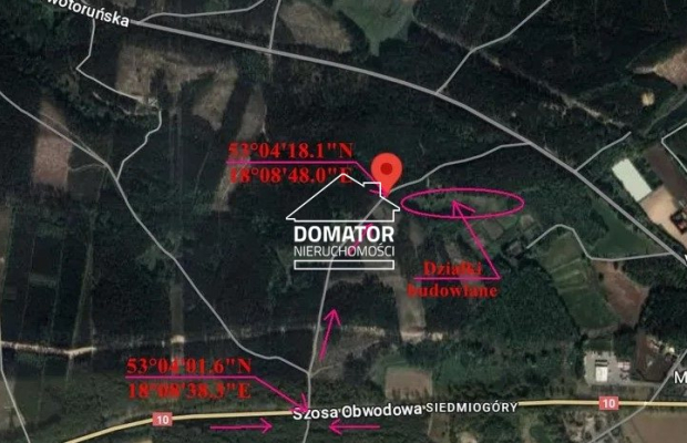 Sprzedam podmiejskie działki budowlane w lesie - zabudowa jednorodzinna, usługi, drobna wytwórczość - Gmina Solec Kujawski     