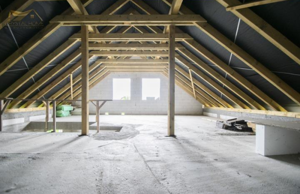 Dom wolnostojący w stanie surowym otwartym