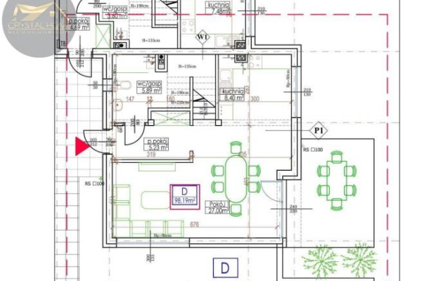 Dom W Cenie Mieszkania / 98,19m2 /2 m. parkingowe
