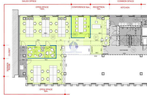 Śródmieście: lokal biurowy na wynajem