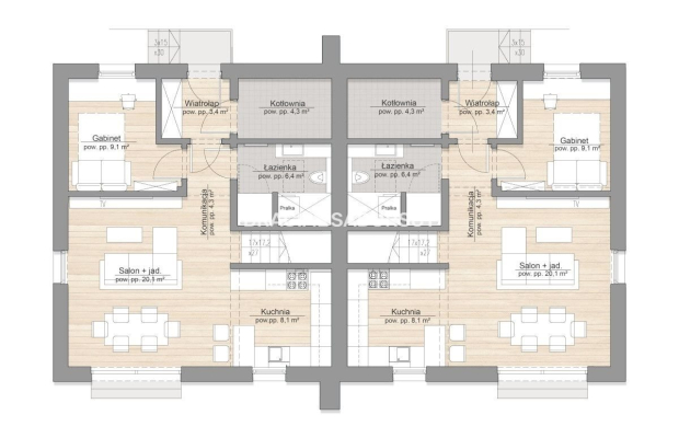 BLIŹNIAK PREMIUM z działką, pod lasem - ZABIERZÓW