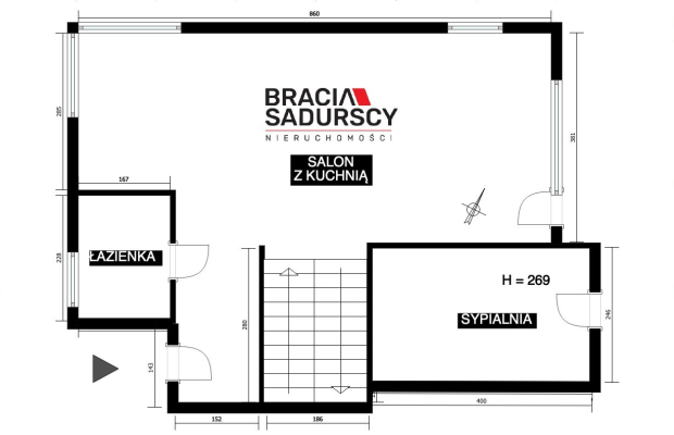 Nowy dom wolnostojący w stanie deweloperskim