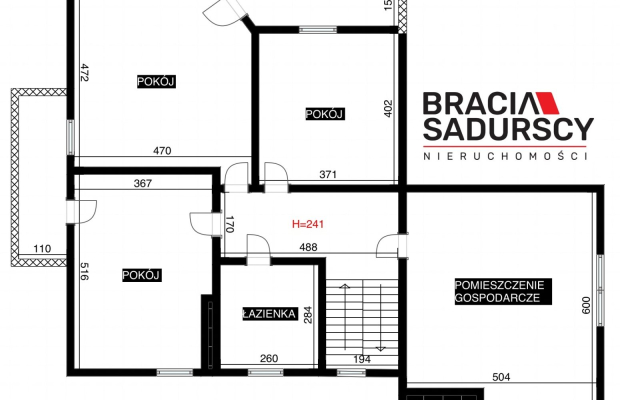 Dom za wzgórzu, widok na Kraków, 4 sypialnie