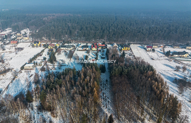 Dwa domy w otoczeniu Puszczy Niepołomickiej.