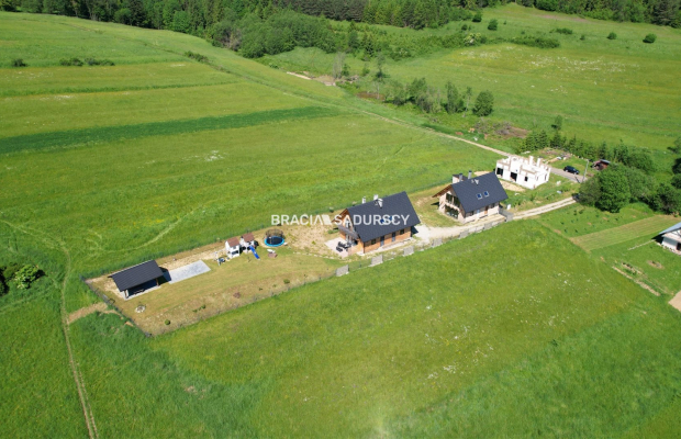 Dwa drewniane domy z czterema lokalami 