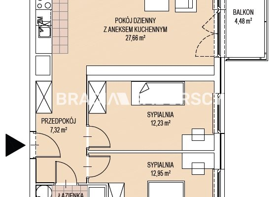 Nowe 3 pok z balkonem ul. Kobierzyńska.