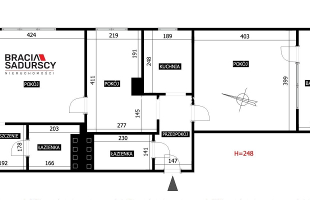 3 pok, 2 łazienki, balkon, 1 piętro, możliwy garaż