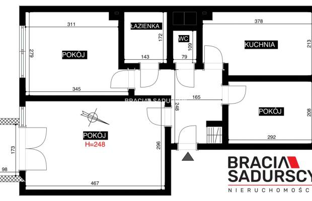 3 niezależne pokoje/Słomiana/4.piętro/dobra cena