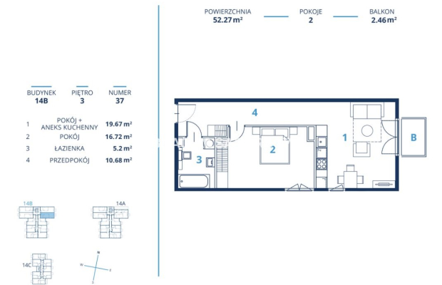 Gotowa inwestycja - metraże od 39 m2, Kraków