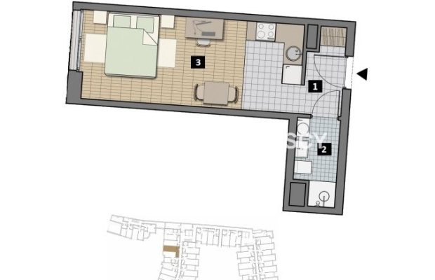 Dostępne mieszkania od 25m2 do 63m2. 