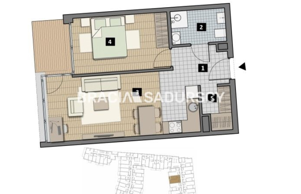 Dostępne mieszkania od 25m2 do 63m2. 