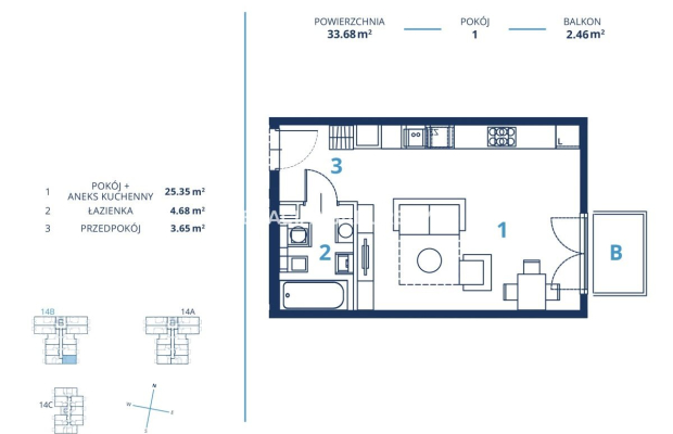 33m2 +balkon /1 piętro/ winda/ Ruczaj