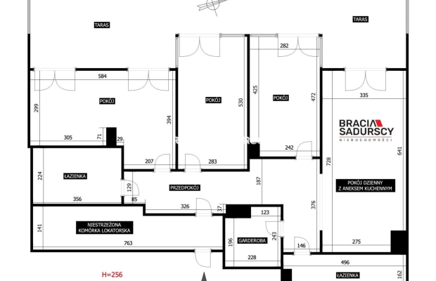 4 pokoje/106m2/ taras 40m2/ 2 łazienki/dla rodzin