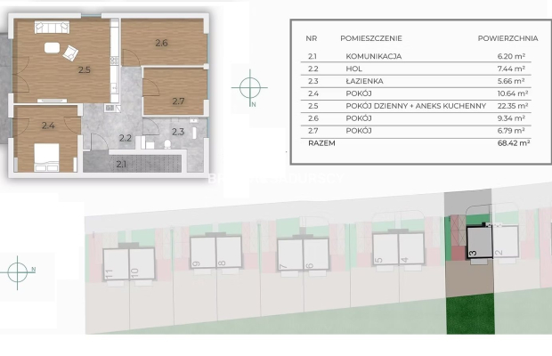 4 pok 64m2 /balko/ogródek/ 2 m.postojowe