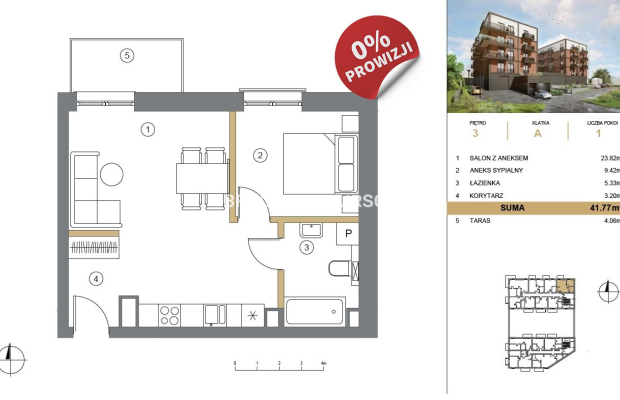 41m2 2pok + balkon / winda 