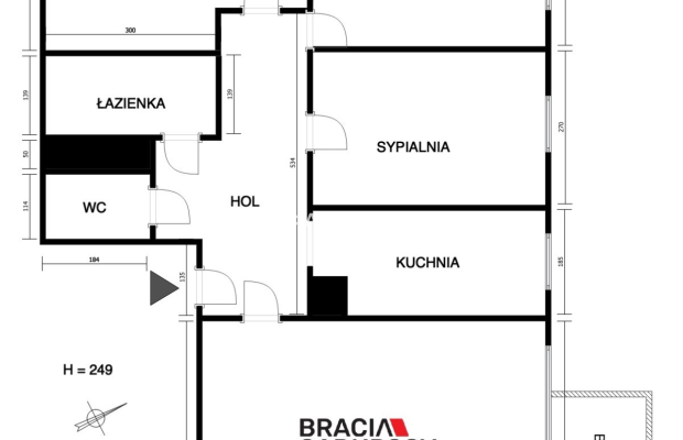 Mieszkanie 4 pok. do adaptacji, 91m2, Rydygiera