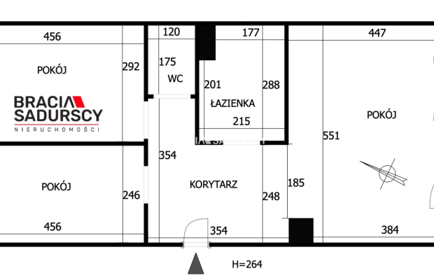3 pokoje na Woli Justowskiej - 67,37m2