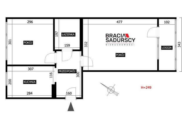 Blisko komunikacji/2 niezależne pokoje/duży balkon